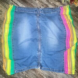 Good Vibes Colorful Skirt Size 3X